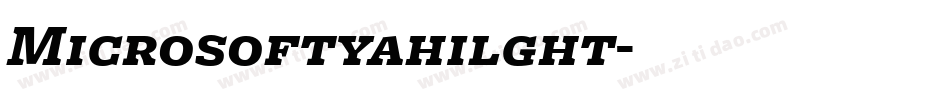 Microsoftyahilght字体转换
