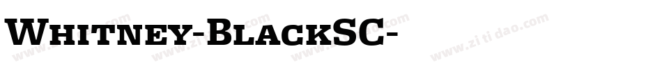 Whitney-BlackSC字体转换