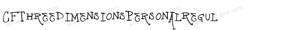 CfThreeDimensionsPersonalRegular-V1rz字体转换
