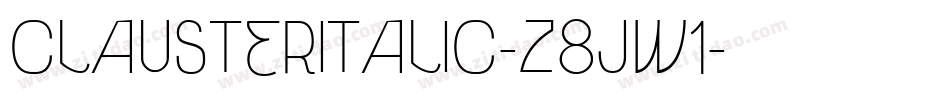 ClausterItalic-z8JW1字体转换