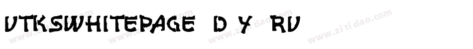 VtksWhitePage3D-y0RV字体转换