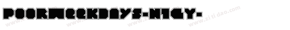 PoorWeekdays-n1GY字体转换