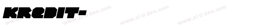 kredit字体转换