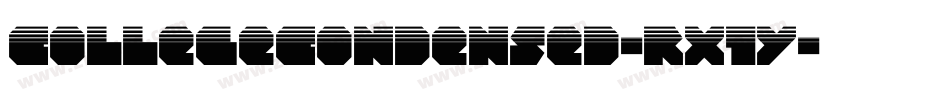 CollegeCondensed-rx1y字体转换