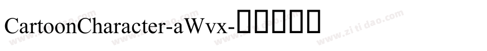 CartoonCharacter-aWvx字体转换