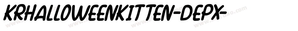 KrHalloweenKitten-DEpx字体转换