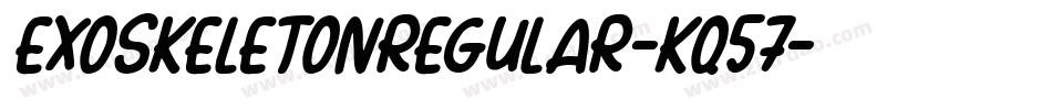 ExoskeletonRegular-Kq57字体转换