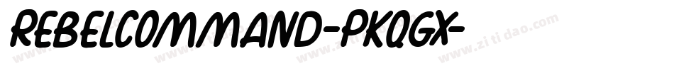 RebelCommand-PKqGx字体转换