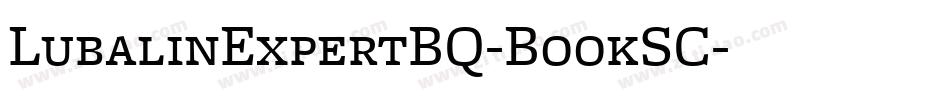 LubalinExpertBQ-BookSC字体转换