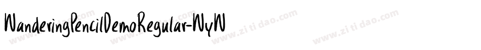 WanderingPencilDemoRegular-WyWJO字体转换