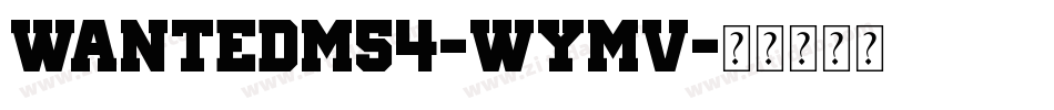 WantedM54-WYMv字体转换
