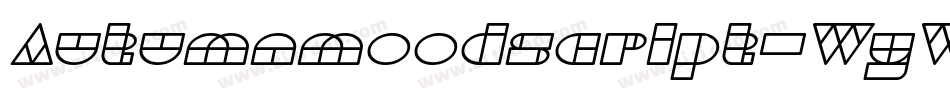 Autumnmoodscript-WyWBz字体转换
