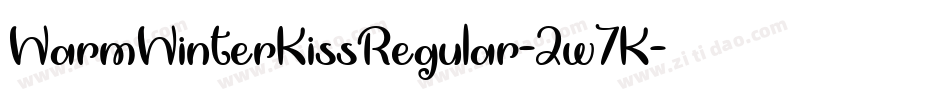 WarmWinterKissRegular-2w7K字体转换 WarmWinterKissRegular-2w7K字体转换