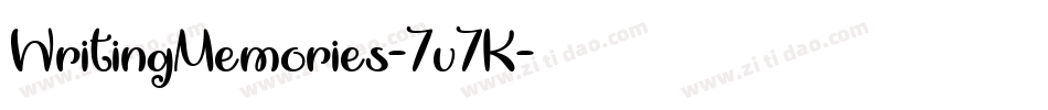 WritingMemories-7v7K字体转换