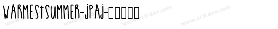 Warmestsummer-jPaj字体转换