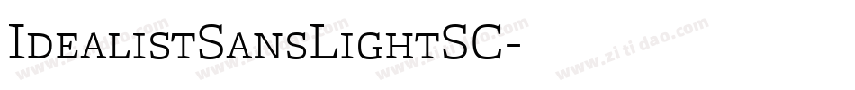 IdealistSansLightSC字体转换