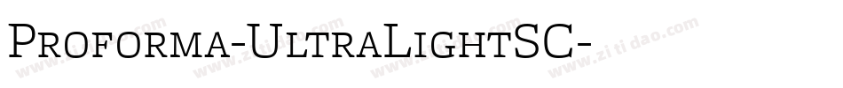 Proforma-UltraLightSC字体转换