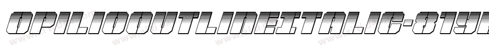 OpilioOutlineItalic-81YD字体转换