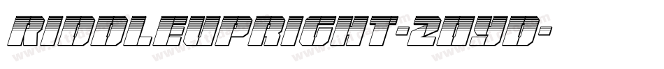 RiddleUpright-20yd字体转换 RiddleUpright-20yd字体转换
