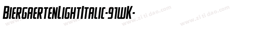 BiergaertenLightItalic-91wK字体转换