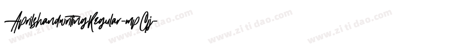 AprilshandwritingRegular-mpGj字体转换