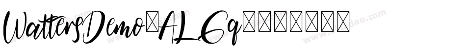WattersDemo-ALGq7字体转换