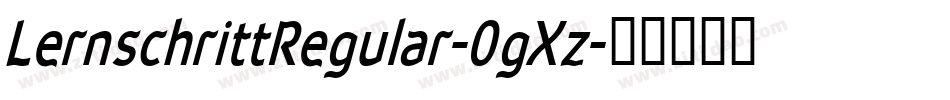 LernschrittRegular-0gXz字体转换