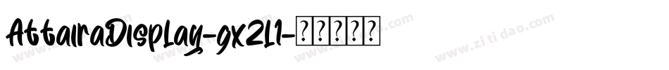 AttairaDisplay-gx2l1字体转换