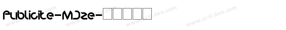Publicite-MJze字体转换