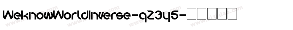 WeknowWorldInverse-qZ3y5字体转换