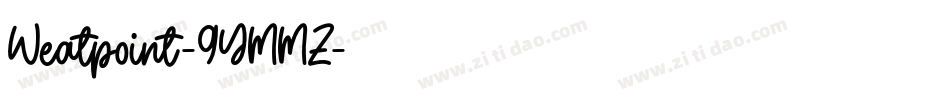 Weatpoint-9YMMZ字体转换