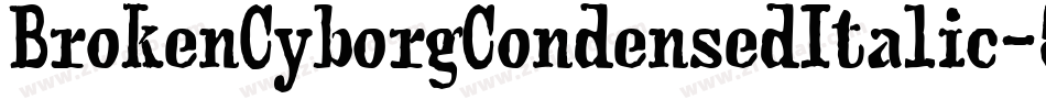BrokenCyborgCondensedItalic-5G6B字体转换