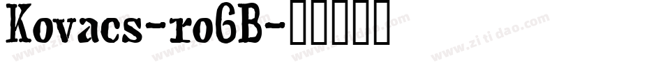 Kovacs-ro6B字体转换