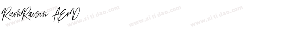 RumRaisin-AErD字体转换