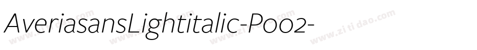 AveriasansLightitalic-Poo2字体转换