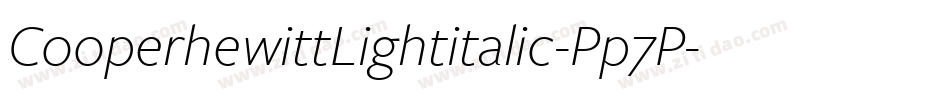 CooperhewittLightitalic-Pp7P字体转换