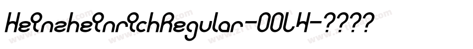 HeinzheinrichRegular-00L4字体转换