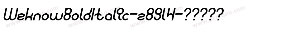 WeknowBoldItalic-z89l4字体转换