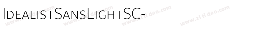 IdealistSansLightSC字体转换