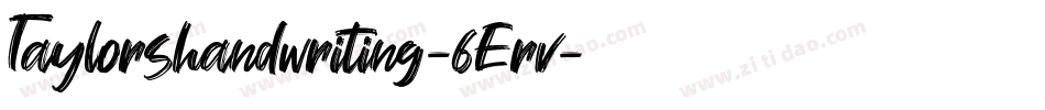 Taylorshandwriting-6Erv字体转换