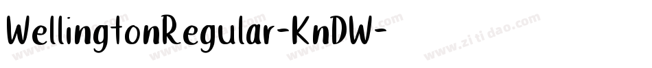 WellingtonRegular-KnDW字体转换