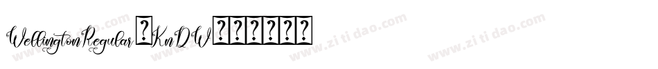 WellingtonRegular-KnDW字体转换