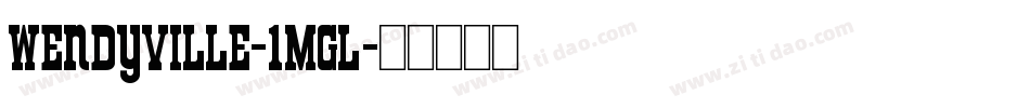 Wendyville-1MgL字体转换