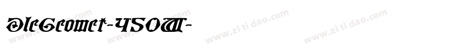 DleGeomet-45OW字体转换