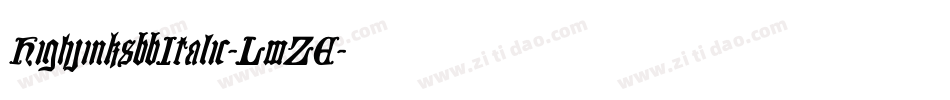 HighjinksbbItalic-LmZE字体转换