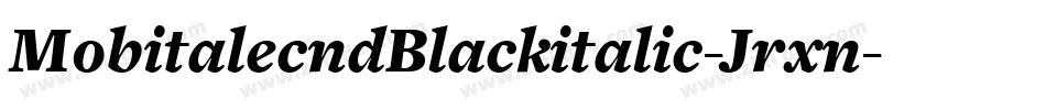 MobitalecndBlackitalic-Jrxn字体转换