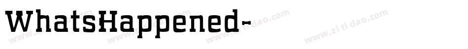 WhatsHappened字体转换