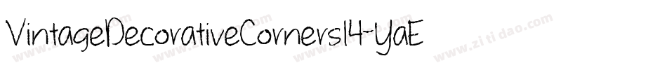 VintageDecorativeCorners14-YaEv字体转换