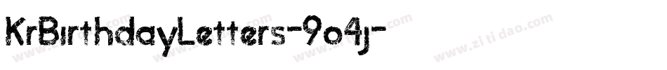 KrBirthdayLetters-9o4j字体转换