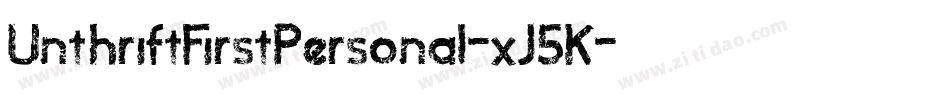UnthriftFirstPersonal-xJ5K字体转换
